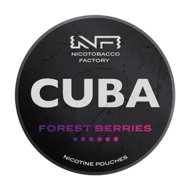 Hình ảnh sản phẩm CUBA Black Forest Berries - thương hiệu CUBA - nicotine pouch chính hãng SnusSaigon - giao hàng nhanh TP.HCM