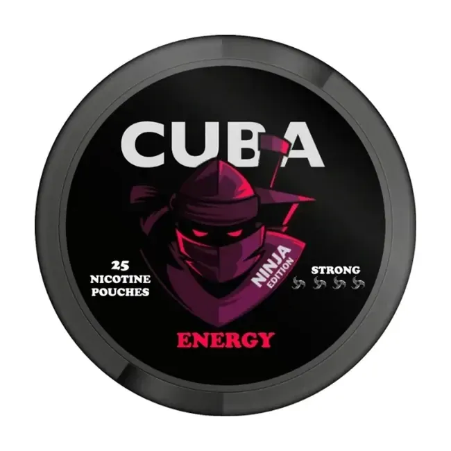 Hình ảnh sản phẩm CUBA Ninja Energy Slim Strong - thương hiệu CUBA - nicotine pouch chính hãng SnusSaigon - giao hàng nhanh TP.HCM