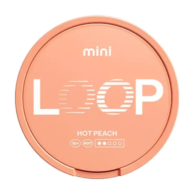 Hình ảnh sản phẩm LOOP Hot Peach Mini - thương hiệu LOOP - nicotine pouch chính hãng SnusSaigon - giao hàng nhanh TP.HCM