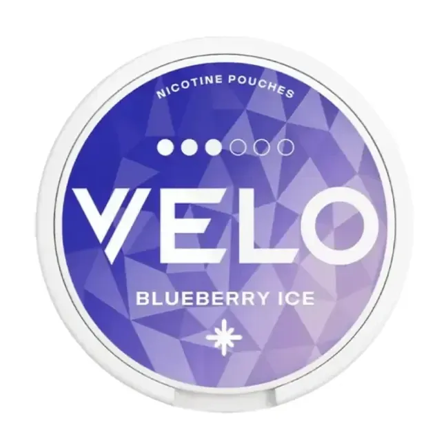 Hình ảnh sản phẩm VELO Blueberry Ice Slim (ES) 8mg - thương hiệu VELO - nồng độ 8mg - nicotine pouch chính hãng SnusSaigon - giao hàng nhanh TP.HCM